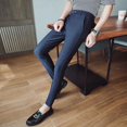 thumbnail image 4 of Pantalones de traje recto para hombre Pantalones drapeados fluidos para hombre Blanco Clásico Nuevo en reseñas de ropa de estilo coreano Muchos diseñadores elegantes, 4 of 5