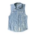 thumbnail image 1 of Camisa con botones Roxy sueltos para mujer azul mediano, 1 of 2