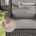 thumbnail image 3 of PARKWELL Patio Wicker Chairs Swivel Rocker Set of 2,Outdoor Rattan Swivel Glider Rocking Lounge Chairs for Patio Porch Pool,Brown/Gray, 3 of 8