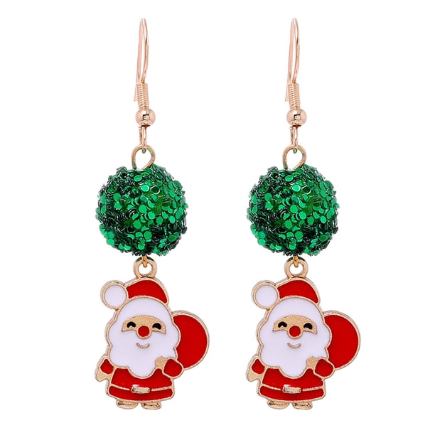 Pendientes de Navidad de dibujos animados de moda para mujer Pendientes de campana de Santa Wmkox8yi sjalhkljlk4502