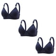 thumbnail image 1 of FAIWAD Womens 3 Pack Push Up Bras High Support No Underwire Gathered Breathable Bras Lace Wireless Smoothing Bras, 1 of 5
