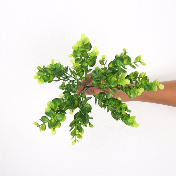 Bearachild Flores artificiales colgantes de pared de plantas de plástico para exteriores, tamaño compacto, ahorro de espacio funcional, decoración del Decoración Verde Bearachild HA070461-01