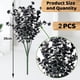 thumbnail image 2 of Juego de 2 hojas de eucalipto artificiales, en blanco y negro, flores falsas para arreglos florales navideños, coronas, fotografía de bodas, 2 of 5