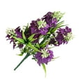thumbnail image 4 of 5 Heads Artificial Lavender Decor Cloth Greenery Bouquet Home Room Plant Ornament, Purple, 4 of 8