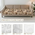 thumbnail image 5 of TSOVTHRID Beige Leopard Print Cushion Covers for Couches Sofas Stretch Soft Couch Seat Covers with Elastic Bottom Washable Sofa Cushion Protector Covers for Pets Dogs, 24x24 Inch, 5 of 7