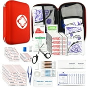 Home First Aid Kit Emergency Survival Kit Car Emergency Kits 290 Piece Camping Supplies for Businesses Vehicles Red YIDERBO