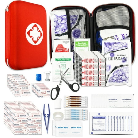 Home First Aid Kit Emergency Survival Kit Car Emergency Kits 290 Piece Camping Supplies for Businesses Vehicles Red YIDERBO