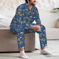 thumbnail image 7 of Honeii Construction Vehicles Pattern Mens Pajamas Set,2pcs Men's Lounge Long Sleeve Sleep Shirt and Pajama Bottoms Sleepwear Set,Mens Pjs Sets-X-Large, 7 of 7