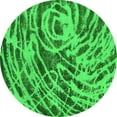 thumbnail image 1 of Ahgly Company Indoor Round Abstract Green Modern Area Rugs, 3' Round, 1 of 4