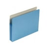 Smead 3 1/2" Expansion Colored File Pocket, Straight Tab, Letter, Blue