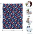 thumbnail image 4 of DarkBlue Dinosaurs Pattern Blanket,Comfortable Soft Flannel Throw Blanket,All Season,Warm Lightweight Blankets for Sofa Bed Couch Living Room Chair,30"x40", 4 of 4