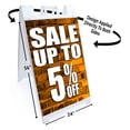 thumbnail image 2 of Sale Up To 5 Percent Off (24" X 36") Standard A-Frame Signicade, Includes Decal Applied To Stand, 2 of 4