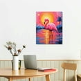 thumbnail image 3 of COMIO Bestbuddy Starry Night Inspired Pink Flamingo Tropical Palm Tree Bird Wildlife Nature Peace Painting Art Print Poster Wall Decor, 3 of 5