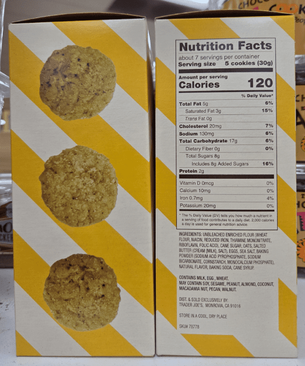 Trader Joe’s Crispy Oatmeal Cookies with Sea Salt 7oz 198g (2 Boxes)