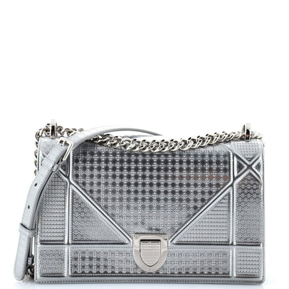 Pre-Owned Diorama Flap Bag Cannage Embossed Calfskin Medium By Rebag