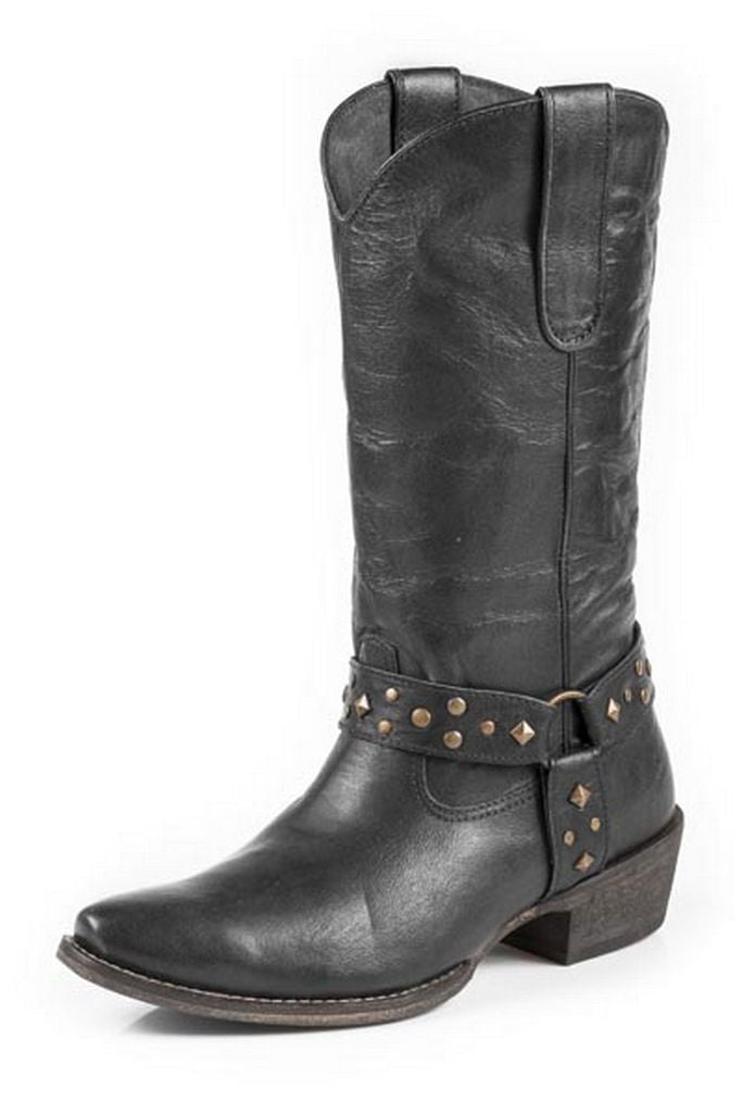 Roper - Roper Western Boots Womens Harness Studs Black 09-021-0923-0700 ...