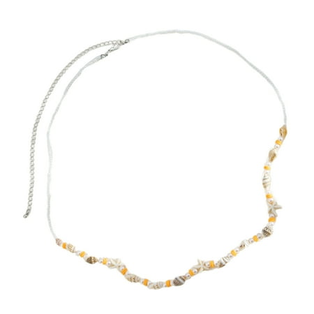 Aurgiarme Elegant Shell Charm Waist Jewelry Stylish Body Chain Waist Belt Body Jewellery for Outfits and Beach Event