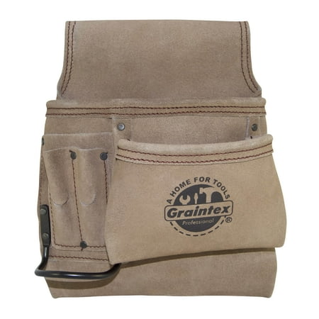 UPC: 0819972022916 | Graintex 5 Pocket Right Handed Nail & Tool Pouch Suede Leather