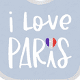 thumbnail image 4 of Inktastic I Love Paris French Flag Heart Boys or Girls Baby Bib, 4 of 4