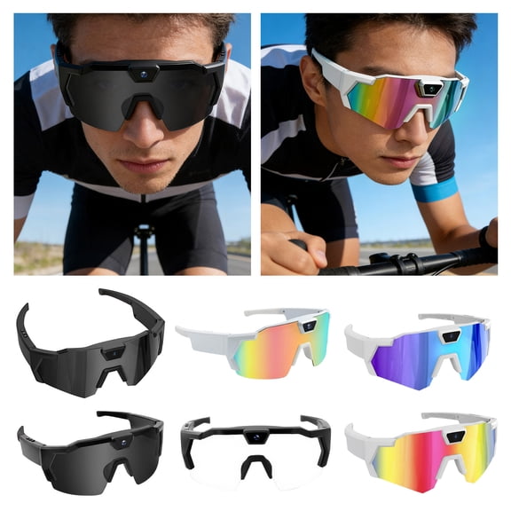 4K HD Baseball Glasses with Camera 2026 Smart Video Recording Sunglasses for Men Women Sports Outdoor Activity