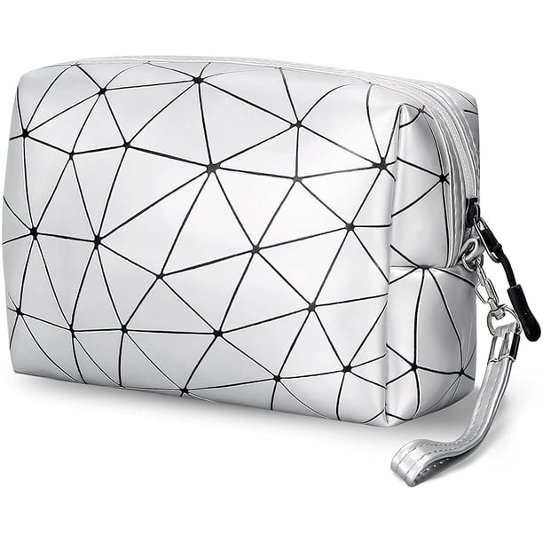 Bolsa de maquillaje pequeña para monedero Bolsa de cosméticos impermeable Bolsa de viaje con cremallera de gran capacidad con correa desmontable Organizador de cosméticos para mujeres niñas Xemadio WMZY-266-1