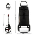 thumbnail image 3 of Foldable Puffer Grocery Shopping Cart with Wheels | Collapsible Personal Folding Cart for Groceries | Durable & Portable | Black, 3 of 8