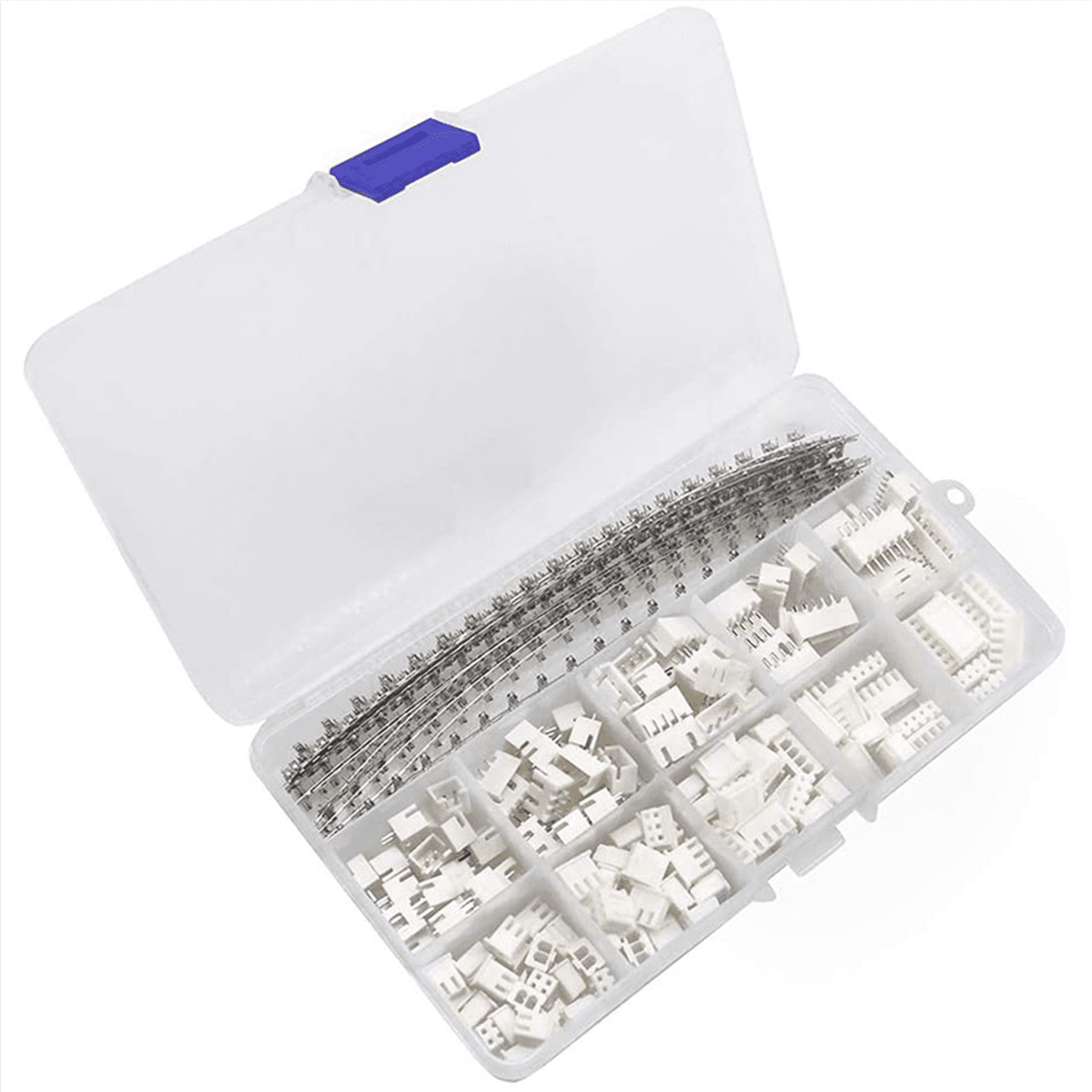 1840Pcs 2.54mm JST-XH Connector Kit with 2.54mm Female Pin Header and 2/3/4/5/6 Pin Housing Connector Adapter Plug