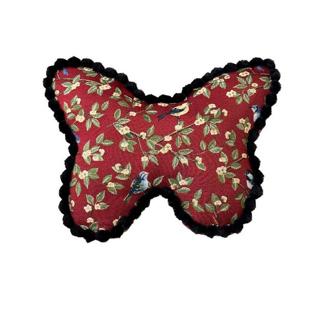 Ohufall Coussin Décoratif Unique en Forme de Papillon Style Rétro avec Rembourrage pour Salon Canapé