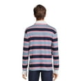 thumbnail image 3 of Grayson Social Men's & Big Men's Stripe Long Sleeve Polo Shirt, Sizes S-3XL, 3 of 5