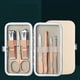 thumbnail image 3 of Rose Golden Stainless Steel Nail Clipper Set Grooming Tool Set With Case Manicure Art Tool, 3 of 4