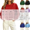 thumbnail image 3 of Horkkom Sweatshirt for Women Long Sleeve Solid Color Crewneck Sweatshirt Casual Pullover Cropped Sweatshirts, S-2XL, 3 of 7