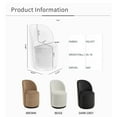 thumbnail image 2 of Set Of 1 Upholstered Kitchen & Dining Room Barrel Chair, Mid Century Modern Round Velvet Dining Chair, 360 Degree Swivel Comfy Armless Accent for Bedroom Living Room DARK GREY, 2 of 7