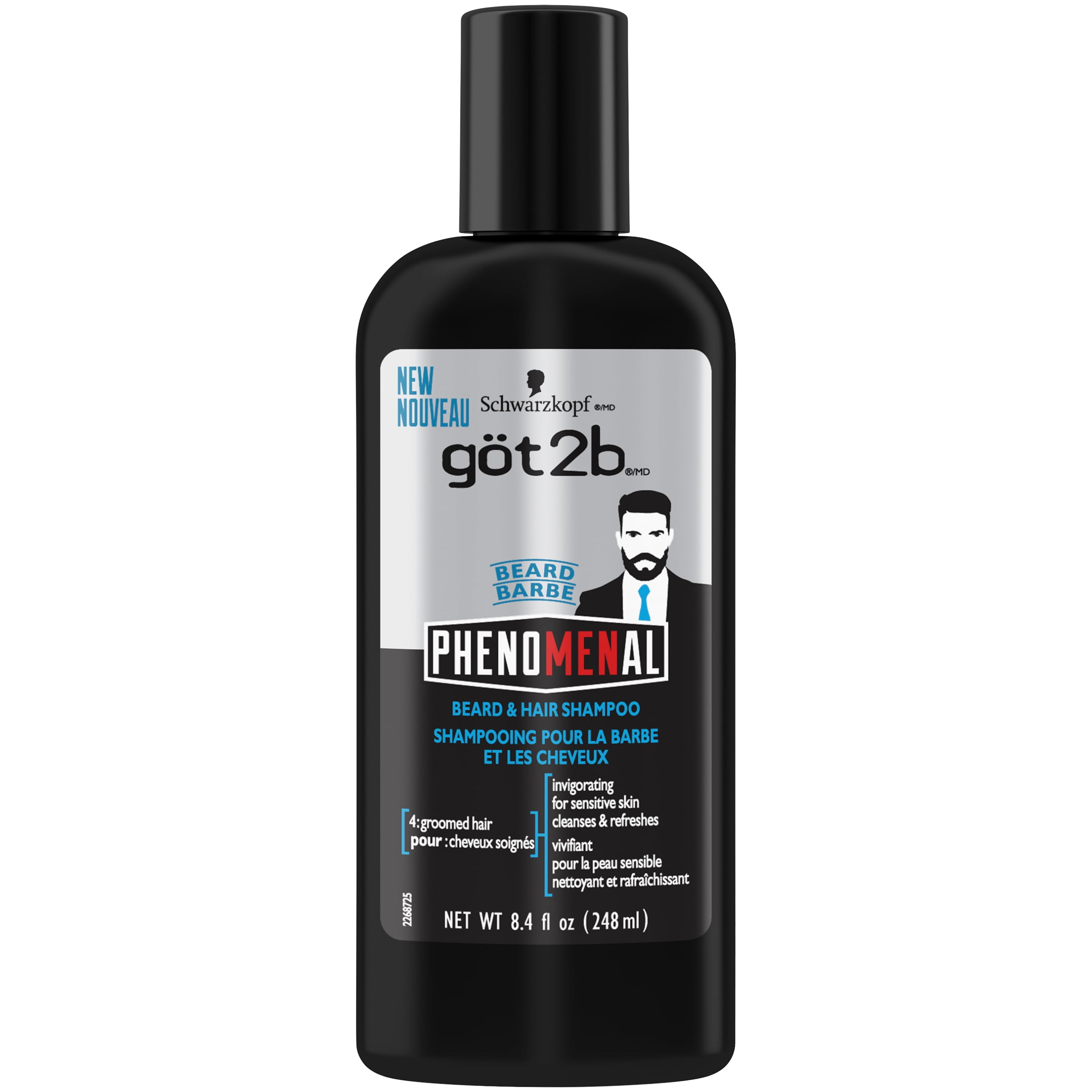 Got2b PhenoMENal Beard and Hair Shampoo, 8.4 Ounce Walmart Inventory