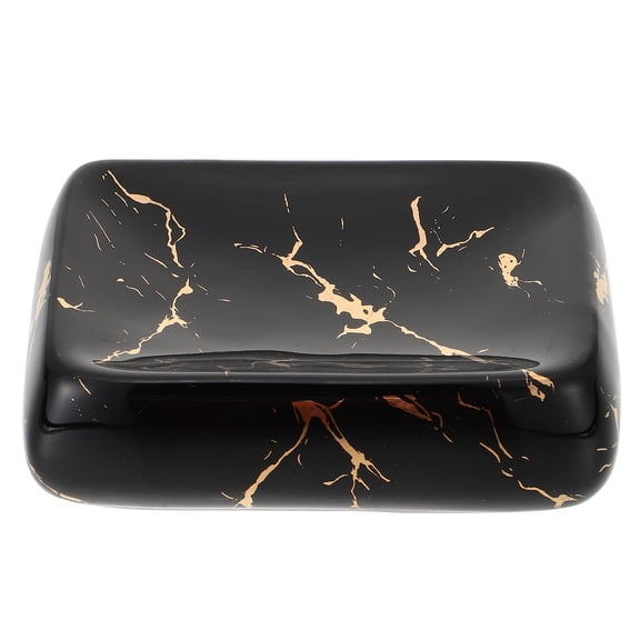 Soap Box Kitchen Dish Container Black Marble Sink Tray Holder Travel