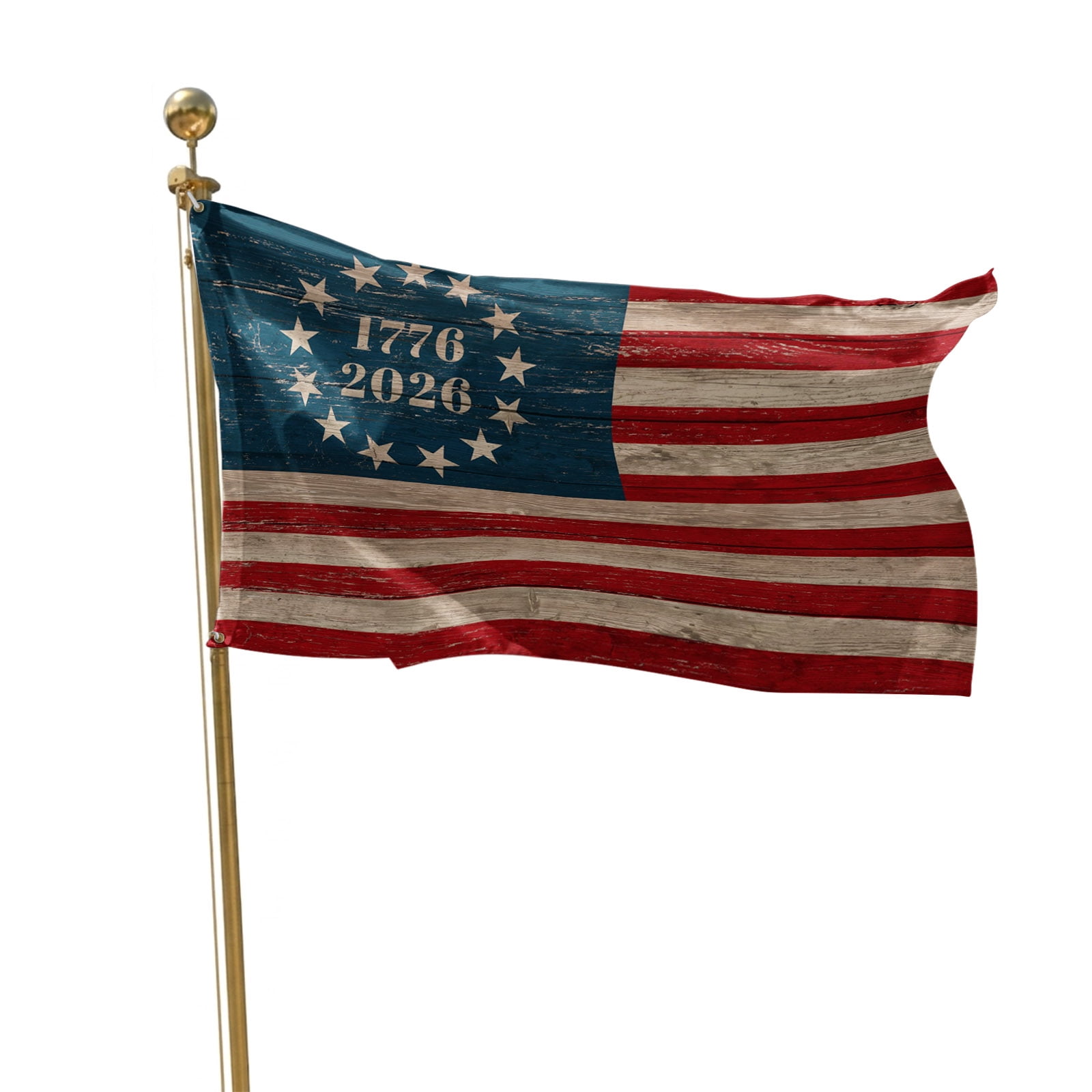 4th of July Flags for Outside 3x5 ft Patriotic Stars Anniversary Outdoor Flags Double Sided Grommets House Banner USA Flag Patio Yard Flag for Outdoor Party Porch Independence Day Decor