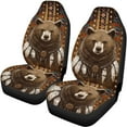 thumbnail image 6 of Pzuqiu Vintage Bear Auto Seat Covers Full Set Front Seats and Rear Bench Cover Protector Easy to Install Breathable Seat Cover Universal Fit for Most Vehicle, 6 of 7
