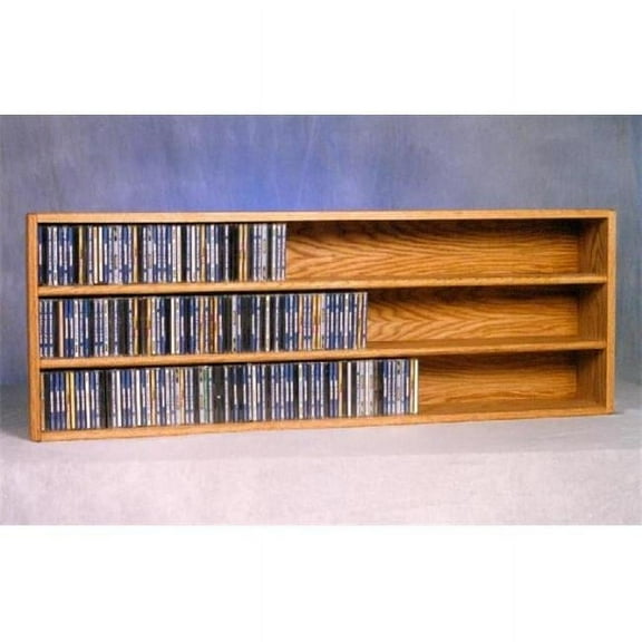 Wood Shed 303-4 Solid Oak Wall or Shelf Mount CD Cabinet