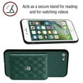 thumbnail image 3 of Envelope Design for iPhone 7 / 8 / SE 2020 / SE 2022 Case RFID Blocking Wallet Card Holder Leather PU Flip Cover Folio Lanyard Crossbody Strap Women Girl Magnetic Clasp Kickstand, Green, 3 of 10