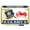 Gold - Style 1, variant on [Officially Licensed Product] - Motorcycle Domed Custom-Made Personalized Metal License Plate Frame with U.S. Navy Proud Parent & Eagle, Anchor Logo Design - Chrome