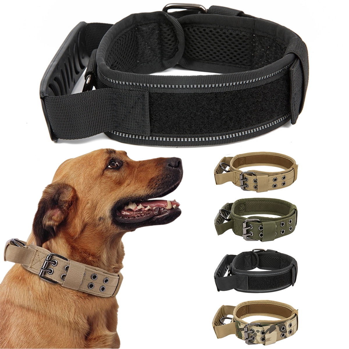 Coloody Nylon Dog Show Collar Reflective Heavy Duty Dog Collar With