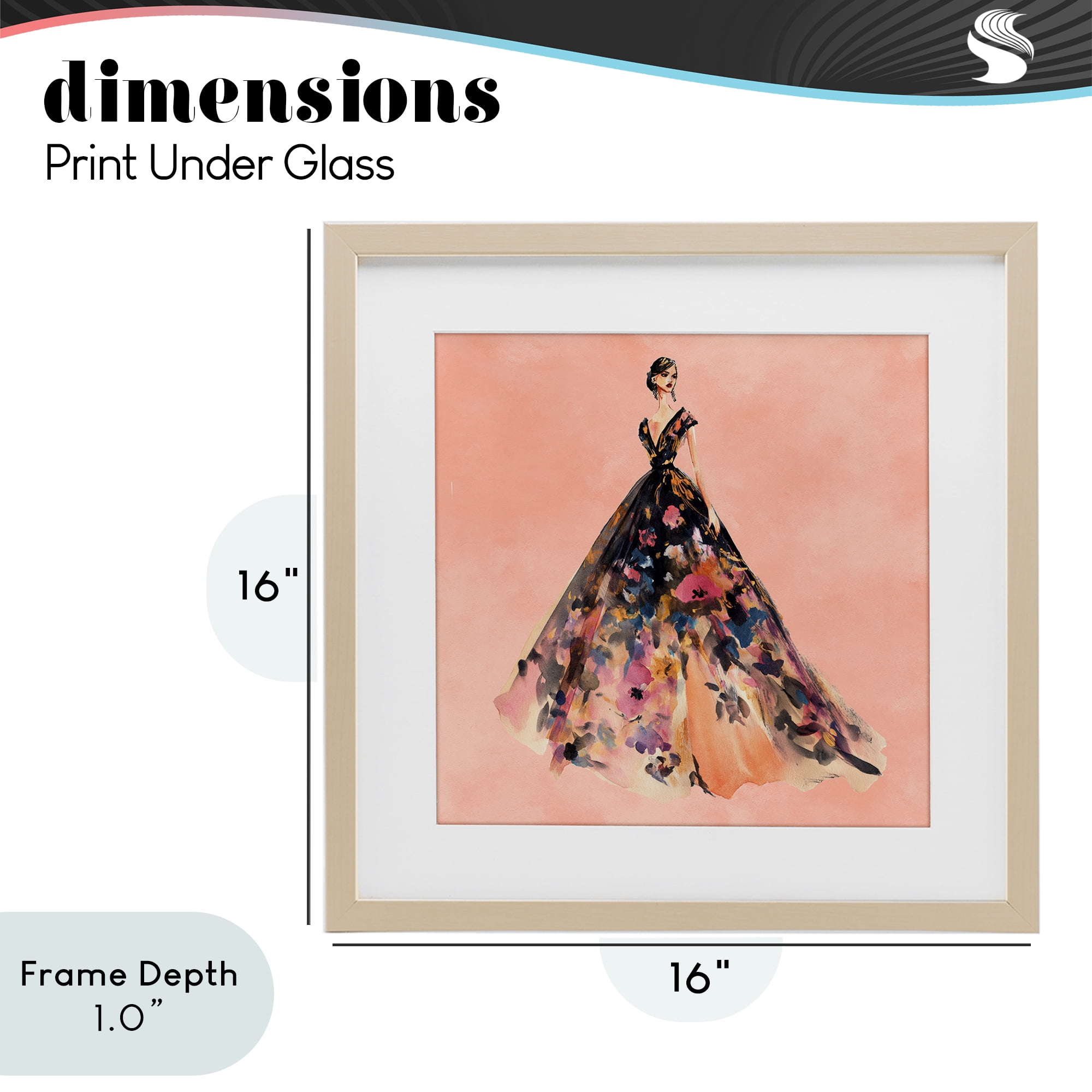 Stupell Industries Rose Gold Night Birch Framed Print Under Glass, design by Svetlana Aleynikova