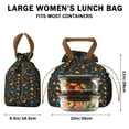 thumbnail image 5 of DarkBlue Dinosaurs Pattern Drawstring Lunch Bag Women - Drawstring Lunch Bag Insulated for Work Office - Stain-Resistant Large Lunchbags for Women with Multi-Pockets, 5 of 6