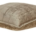 thumbnail image 4 of Parkland Collection Byblo Transitional Taupe Solid Quilted Pillow Cover, 4 of 6