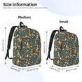 thumbnail image 3 of Honeii Wolf Fox In Flower Forest Print Canvas College Laptop Backpack, Durable Rucksack Travel Notebook Bag School Backpack Book Bag for Men Women-Small, 3 of 7