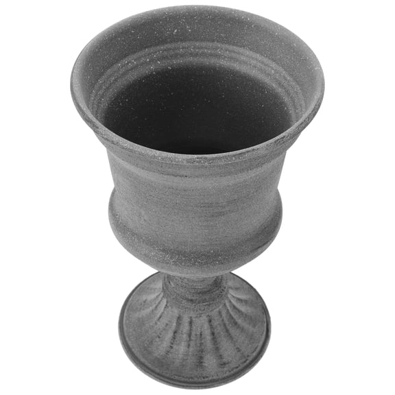 MLINS Retro Wrought Iron Flower Pot Trumpet Planter Vase Vases Gold Grey