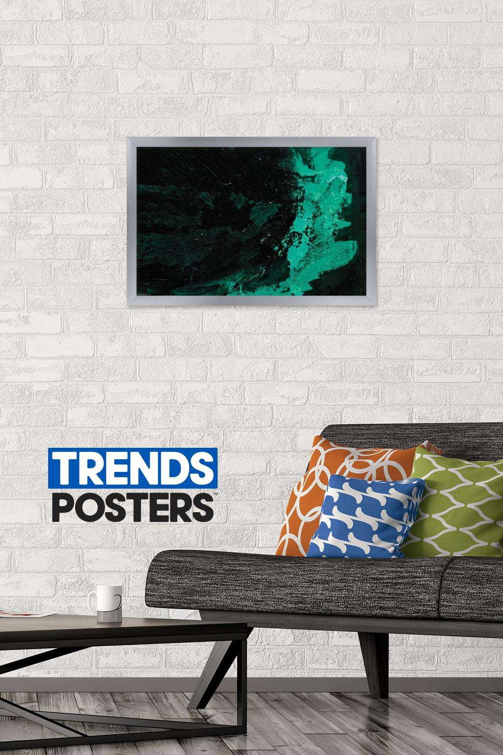 Urban - Green Splatter Wall Poster, 14.725" x 22.375", Framed