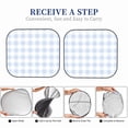 thumbnail image 5 of Picia Blue Checkboard 2 Piece Car Windshield Sun Shade Foldable | Foldable Sun Shield for Front Window Blocks UV Rays and Keeps Your Vehicle Cool-Small, 5 of 7