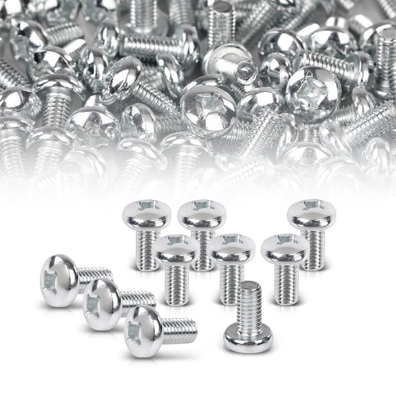 PIT66 100 License Plate Screws  6mm x 12mm Fit  for Mercedes Benz / Audi / Japanese