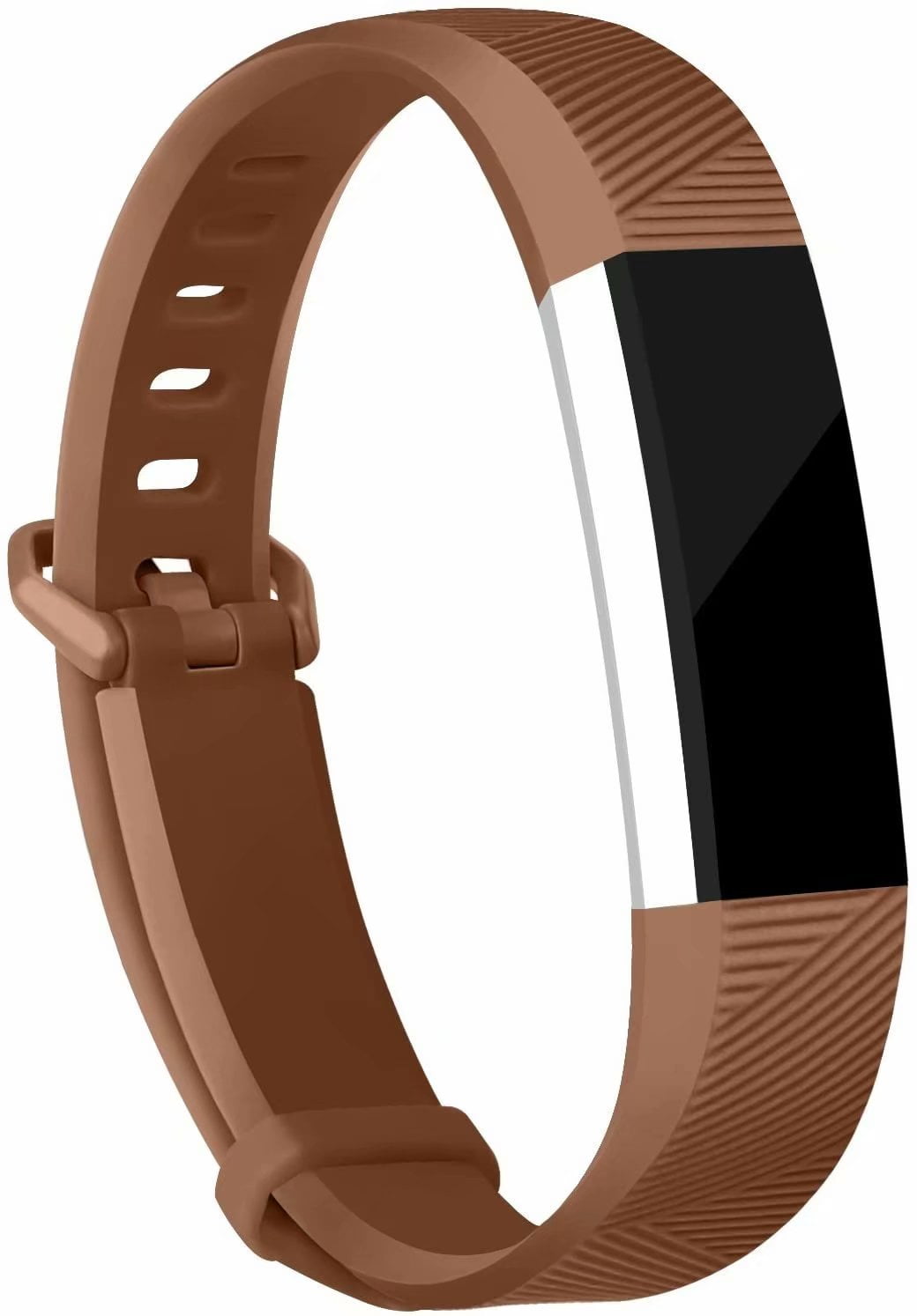 BLACK WEB REPLACEMENT BAND WITH STEEL BUCKLE  FOR  FITBIT ALTA BROWN 