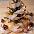 thumbnail image 5 of WWG Cloth Ribbon, Flexible Pliable Holiday Ribbon, Sturdy Long Lasting, Effortless to Cut, Decorative for Gift Boxes, Wreaths, Fences, Christmas, Home, Party, Gift Packaging, Includes 1 Roll, 5 of 6